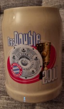 FC BAYERN MÜNCHEN Krug DAS DOUBLE 2000 Ton, 0,5 l, rastal, TOP Zustand SAMMLER
