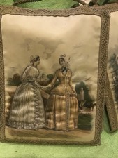 Antike Seidenmalerei Stickerei