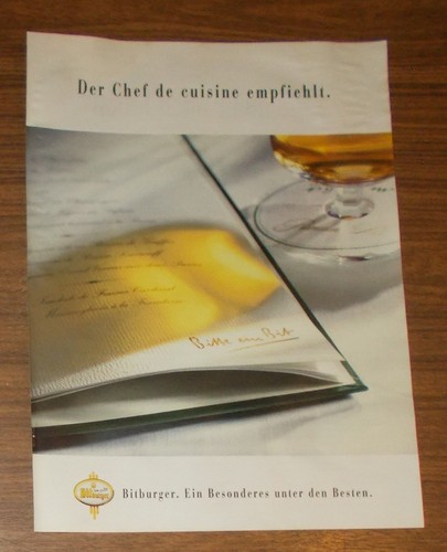 Seltene werbung bitburger - werbung, pils
