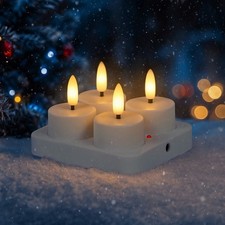 Wiederaufladbare Aufladbar LED Teelichter Mit Timer Fernbedienung Flackernde