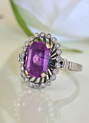 Ring ceylon saphir pink 50ct - pink, 4.50ct