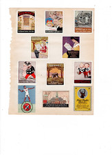 18 alte Reklamemarken aus Dänemark um 1900! (Reklame Werbung)