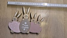 TOP Osterhasen Dekoration Schild "Frohe Ostern" Holz TOP