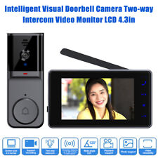 Duplex Gegensprechanlage Funk Türklingel Akku mit 4,3 Zoll Touchscreen Display