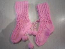 Neue Strick-Socken,selbstgestrickt, Fußlänge 20 cm Pink