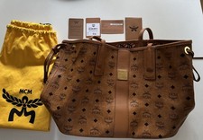 MCM Liz Shopper  Vicestos -  Canvas   Cognac / Medium mit Echtheitszertifikat