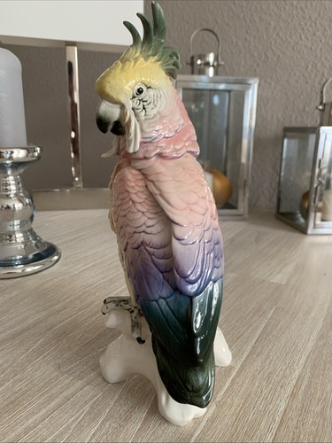 Porzellan figur papagei - papagei, kakadu
