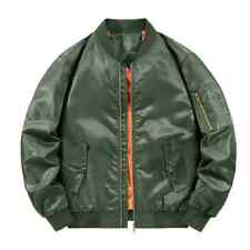 Blouson doppelseitige Jacke MA1 Pilotenjacke Stehkragen Reißverschluss S-5XL