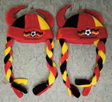 2 Fan Mützen Fußball Germany Deutschland Wikinger Fasching Karneval wie neu