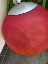Honsel Design-Kugellampe, Glaspendelleuchte Vintage Orange/Rot (Ø 30 cm)