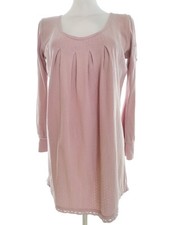 ✨ CHILLNORWAY Tunika Bluse für Damen Einfarbig Stickerei Puderrosa M Langer ✨