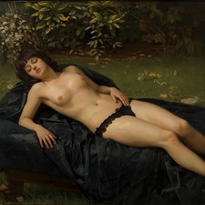 Akt Wiese Leinwand weiblich