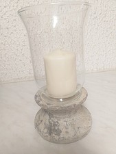 Glas Windlicht Terracotta