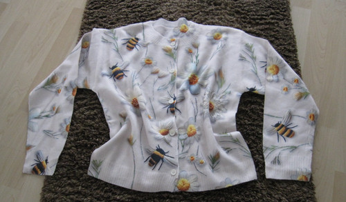 Strickjacke mit tollem - , druck