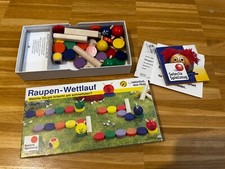 Selecta Spielzeug - Raupen Wettlauf - Kinderspiel Holzspiel