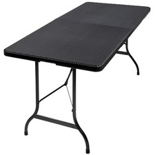 Campingtisch Klapptisch Tisch Bierzelttisch Beistelltisch Rattanoptik B-Ware