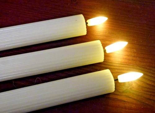 Led stabkerzen echt wachs - led, stabkerzen,