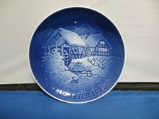 B & G Copenhagen Wandteller Weihnachtsteller Wintermotiv Wassermühle 1975