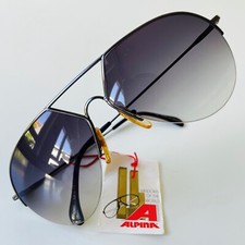 vintage ALPINA TR3 TR7 steel sunglasses W.Germany rare half rim TR4 M1 MEDIUM