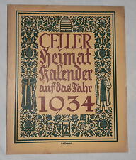 Celler Heimatkalender auf das Jahr 1934 für Stadt und Land Celle Heimatkunde