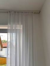 Vorhang - weiß & durchsichtig - 