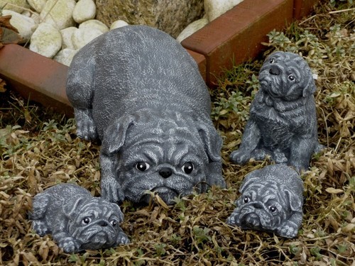 Steinfigur tierfigur hund - tierfigur, mops