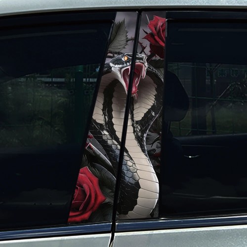 Dunkle schlange rose auto - 2x,