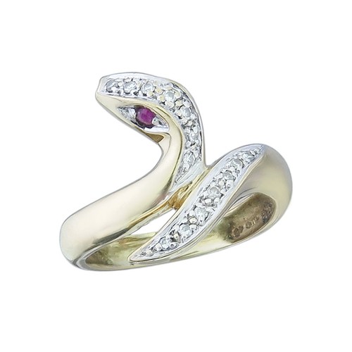 Schlangen ring rubine - ring,