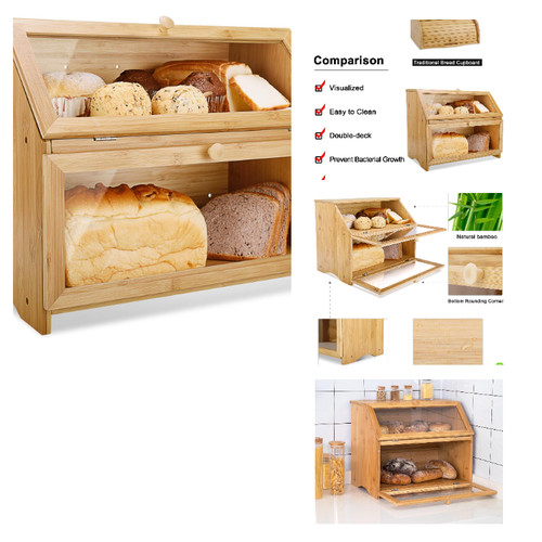 Bambus brotkasten etagen - bambus, 2