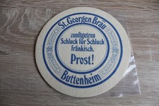 ALTER  SERIEN Bierdeckel  BRAUEREI  ST.  GEORGEN BRÄU  BUTTENHEIM  aus Sammlung
