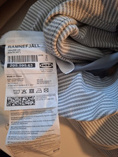 Ikea RAMNEFJÄLL Bezug Bettgestell, Klovsta grauweiß 205.595.63 AUSSTELLUNGSSTÜCK