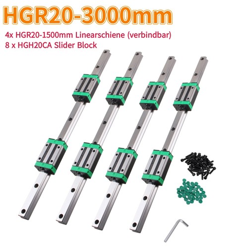 2pcs hgr20 linearführung - 2pcs,