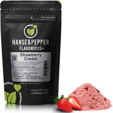 100g Flavorious+ Strawberry Cream Geschmackspulver - gesüßt mit Erythrit&Stevia