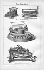 Schreibmaschinen  Yost Hammond Kosmopolit Schreibmaschine Holzstich 1897
