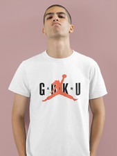 Son Goku Dragon Ball Jordan Parodie Anime Manga Herren T-Shirt Baumwolle S-XXXL