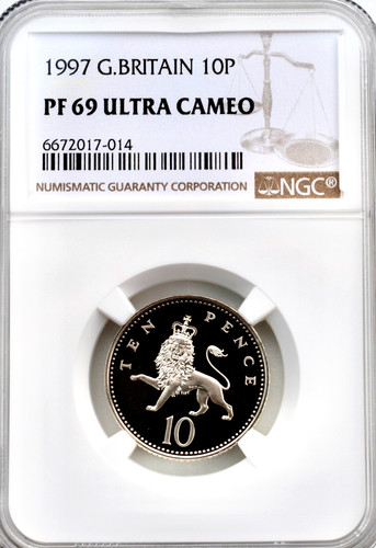 10p ten pence münze 1997 - ten, ngc