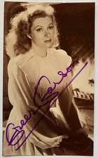 Greer Garson  -  Film  - original Autogramm   - Größe 14 x 9 cm 