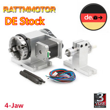 Drehachse 4th Achse K12-65mm 4-jaw Chuck Rotary A-Axis for CNC Router Machine