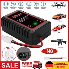 N8 Ladegerät 3,6V 4,8V 6V 7,2V 8,4V 9,6V NiMH Empfänger Akku TAMIYA Stecker Akku