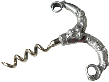 Handkorkenzieher auf dem Griff Relief Widder/Horn o.ä. um 1950 Jh., Frankreich.