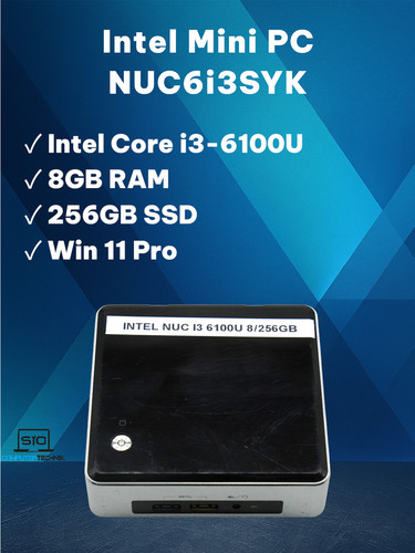 Mini intel nuc - i3-6100u, 8gb