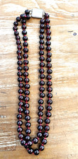 Granat Collier, doppelreihig