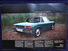 VW Porsche 914, originale Werbung aus 1970, Großformat DIN-A-3