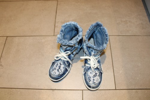 Blaue stiefeletten 38 - -, gr.