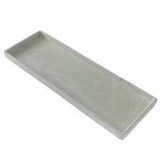 Dekotablett, Dekoschale Betonoptik 45x15x2cm moderne Schale Polyresin GRAU