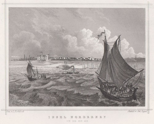 Norderney original stahlstich - original,
