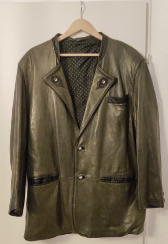 Vintage trachten lederjacke - vintage,