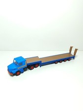Herpa? Scania 142 H Hauber Tieflader Sattelzug blau braun rot 1:87 H0
