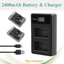 2X 2400mAh Akku Für Nikon