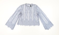 H&M Damen blau Spitze Cropped